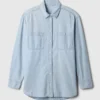 Stor denimskjorte