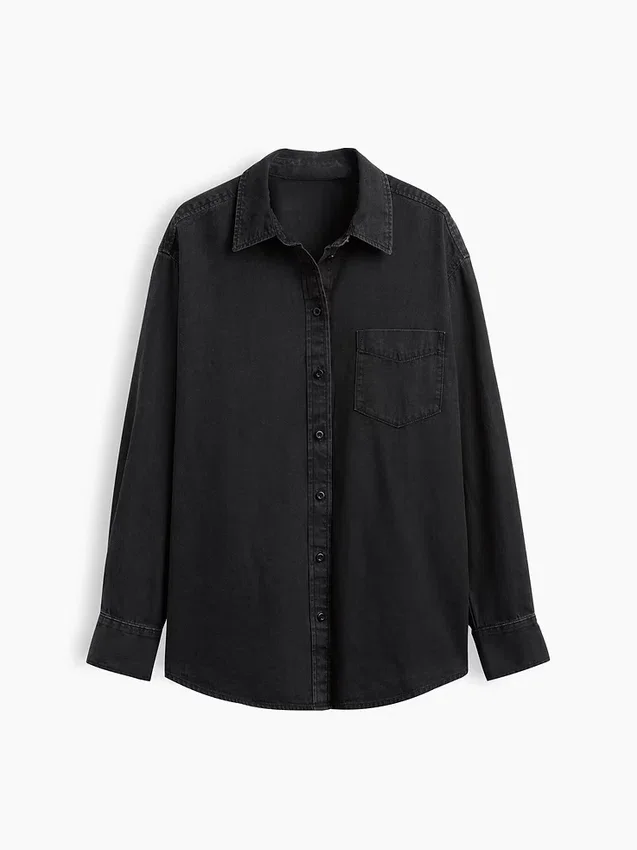 Stor denimskjorte