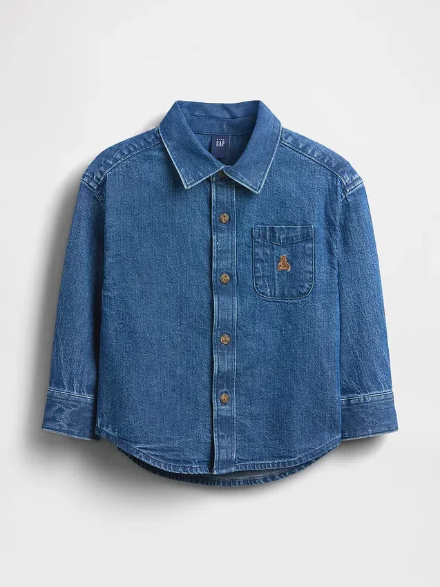 Stor denimskjorte for Baby og Småbarn
