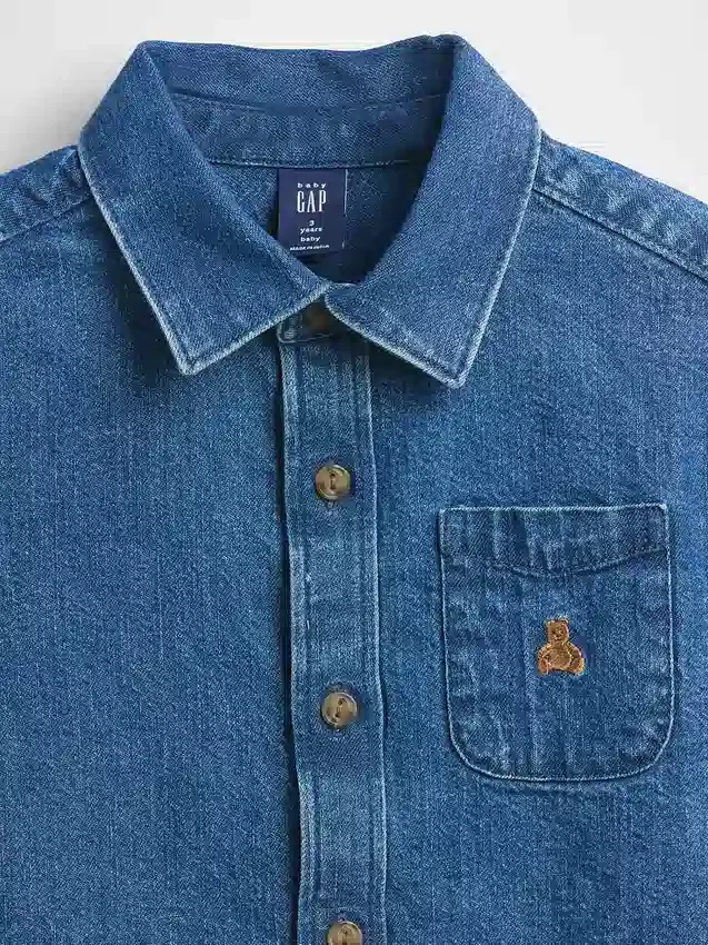 Stor denimskjorte for Baby og Småbarn
