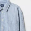 Stor denimskjorte med striper