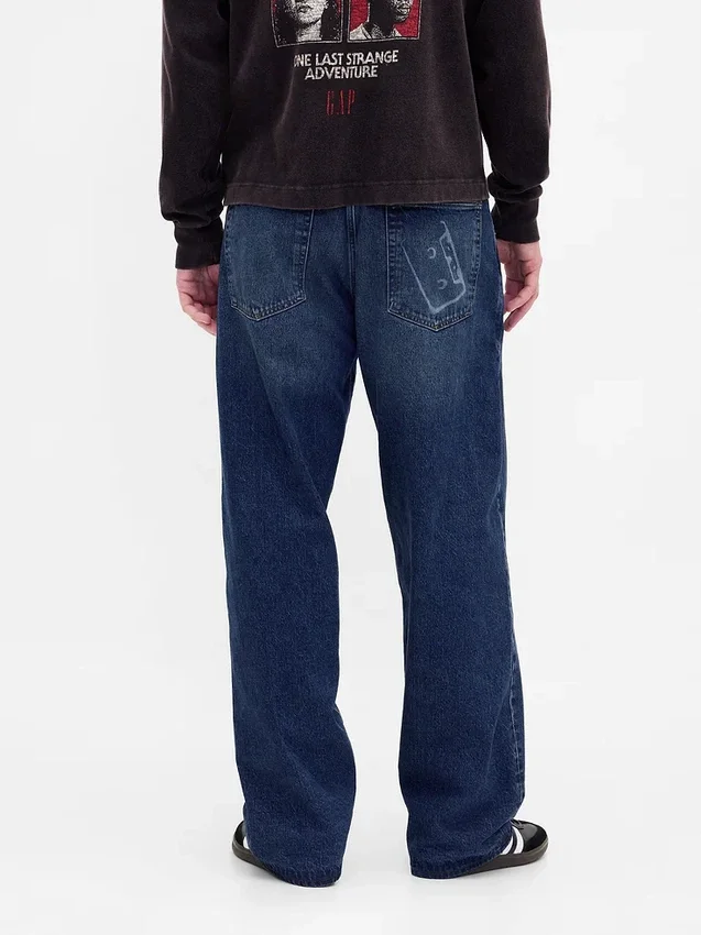 Stranger Things ekstra baggy Jeans for voksne med flanellfôr