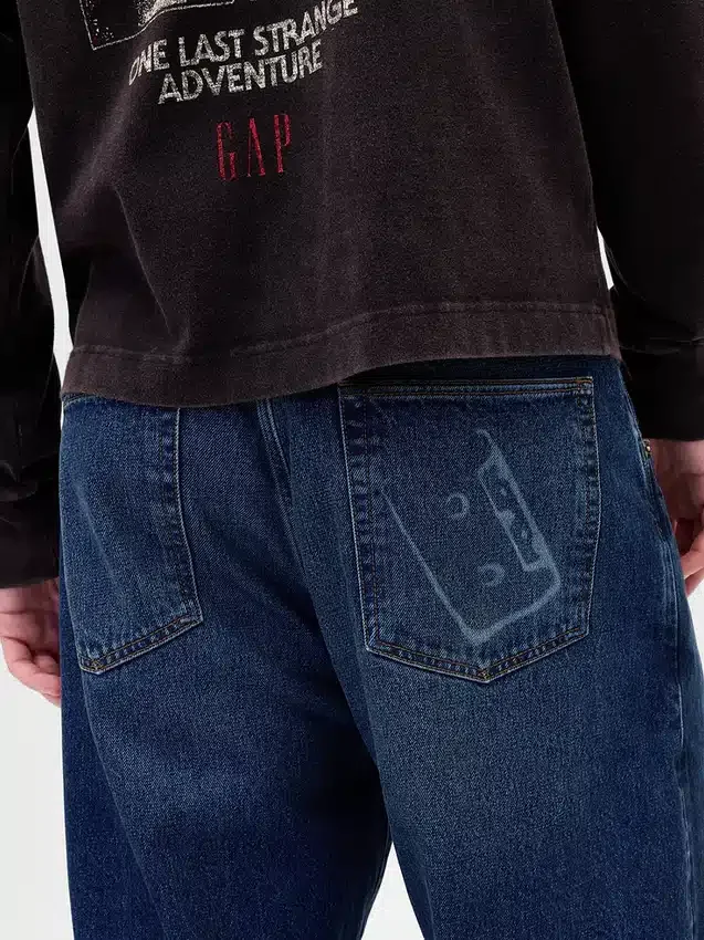 Stranger Things ekstra baggy Jeans for voksne med flanellfôr