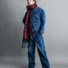 Stranger Things ekstra baggy Jeans for voksne med flanellfôr