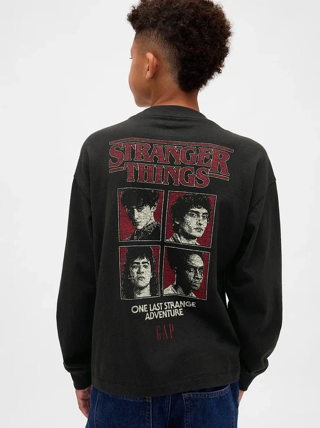 Stranger Things-grafisk T-skjorte for barn