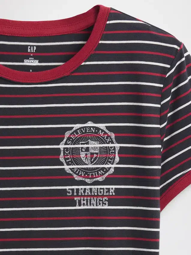 Stranger Things økologisk bomull Vintagesoft kort T-skjorte