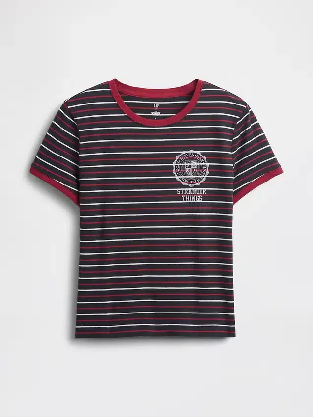 Stranger Things økologisk bomull Vintagesoft kort T-skjorte