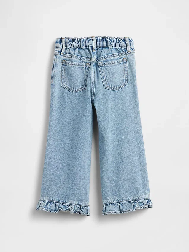 Stride-jeans med volangkant for Baby og Småbarn