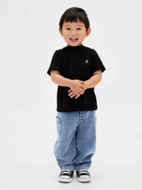 Strikkede barrel-jeans for Baby og Småbarn