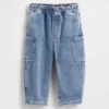 Strikkede barrel-jeans for Baby og Småbarn