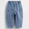Strikkede barrel-jeans for Baby og Småbarn
