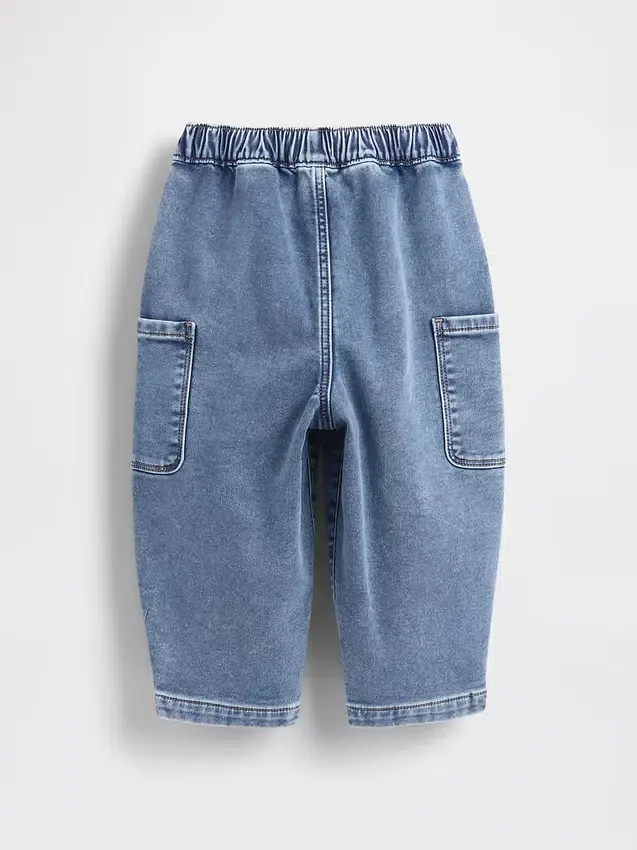 Strikkede barrel-jeans for Baby og Småbarn