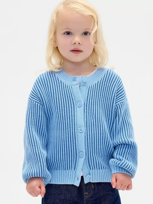 Strikkegenser med rund hals for Baby og Småbarn