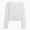 Strikket cardigan i pointelle-ribb til barn