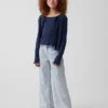 Strikket cardigan i pointelle-ribb til barn