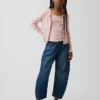 Strikket cardigan i pointelle-ribb til barn