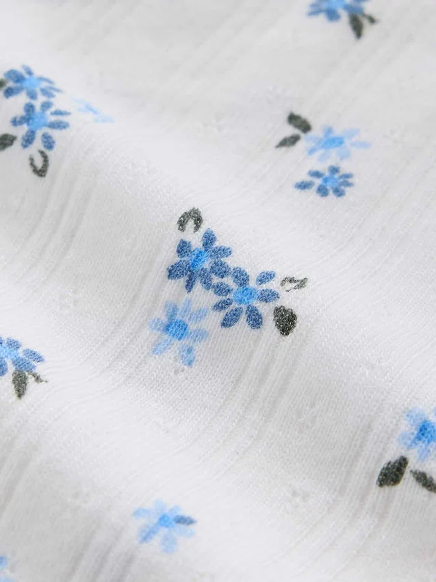 Strikket cardigan i pointelle-ribb til barn
