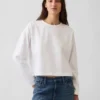 Strikket, oversized, kort T-skjorte