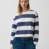 Strikket, oversized, kort T-skjorte
