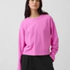 Strikket, oversized, kort T-skjorte