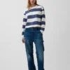 Strikket, oversized, kort T-skjorte
