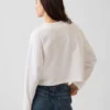 Strikket, oversized, kort T-skjorte