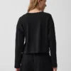 Strikket, oversized, kort T-skjorte