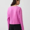 Strikket, oversized, kort T-skjorte
