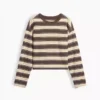 Strikket, oversized, kort T-skjorte