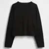 Strikket, oversized, kort T-skjorte