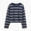 Strikket, oversized, kort T-skjorte