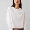 Strikket, oversized, kort T-skjorte