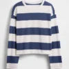 Strikket, oversized, kort T-skjorte