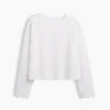 Strikket, oversized, kort T-skjorte