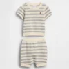 Stripet babygenser-sett