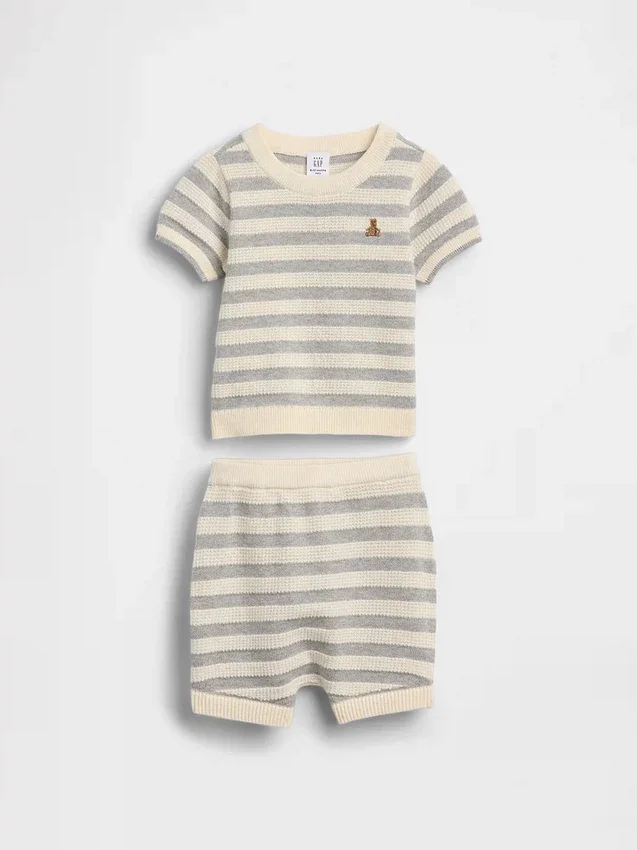 Stripet babygenser-sett
