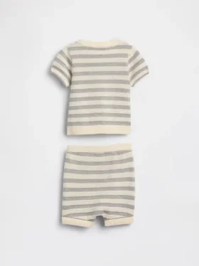 Stripet babygenser-sett