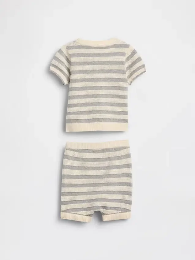 Stripet babygenser-sett