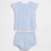 Stripet heklet antrekk til baby