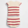 Stripet heklet antrekk til baby