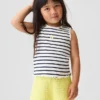 Stripet ribbet tank-top med grafisk motiv for Baby og Småbarn