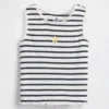 Stripet ribbet tank-top med grafisk motiv for Baby og Småbarn