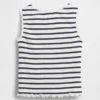 Stripet ribbet tank-top med grafisk motiv for Baby og Småbarn