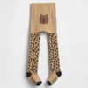 Strømpebukser med leopardmønster og bjørn for Baby og Småbarn