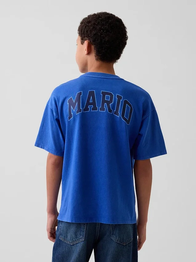 Super Mario-T-skjorte med grafisk trykk i avslappet passform for barn