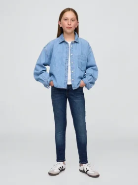 Super skinny jeans for barn med middels høy midje