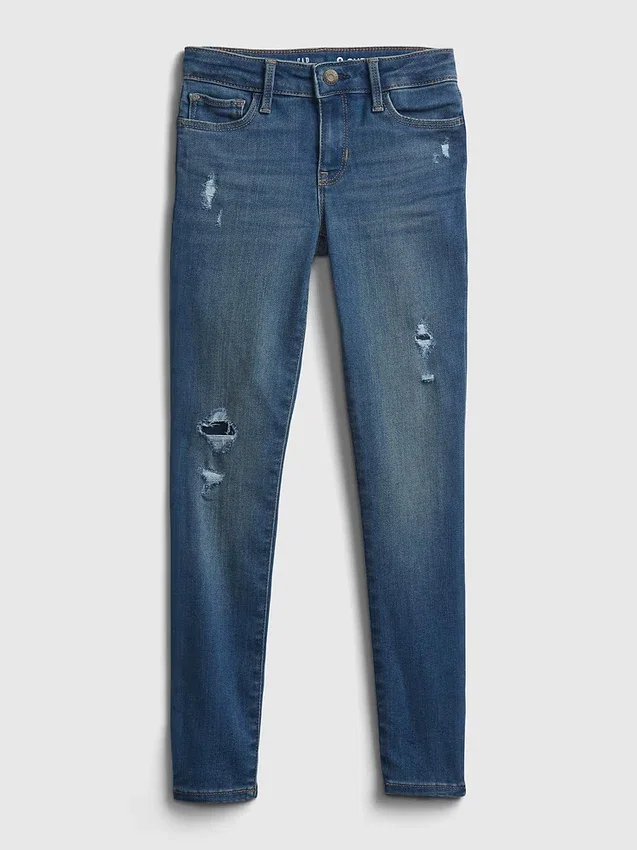 Super skinny jeans for barn med middels høy midje