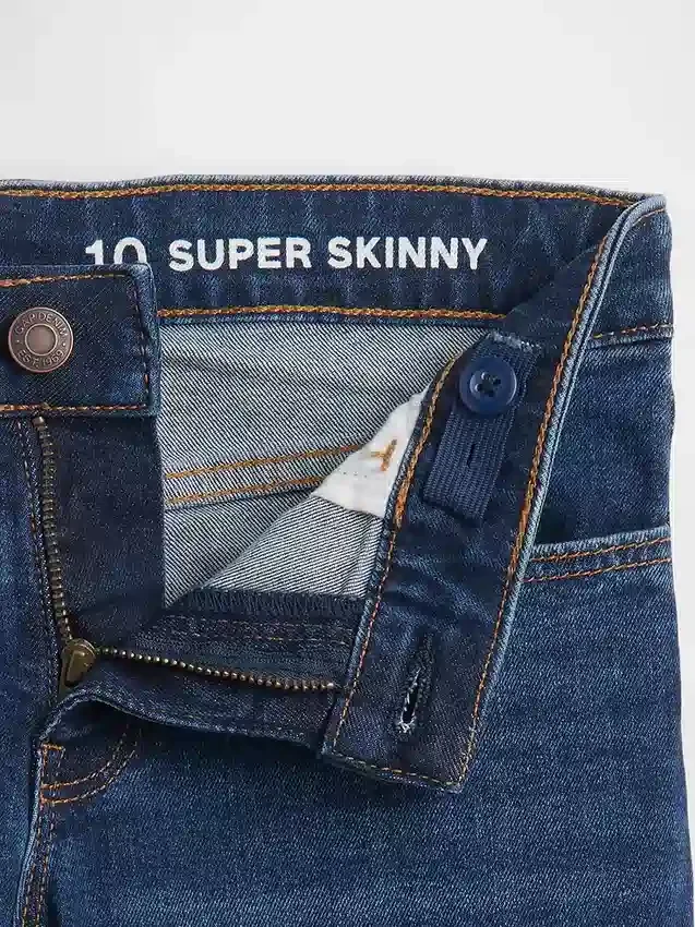 Super skinny jeans for barn med middels høy midje