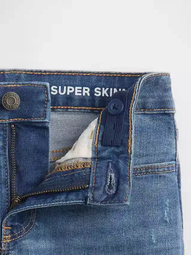 Super skinny jeans for barn med middels høy midje