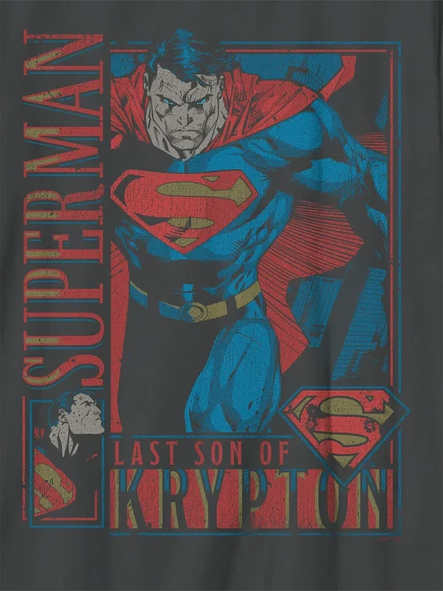 Superman Retro-T-skjorte med grafisk trykk for barn